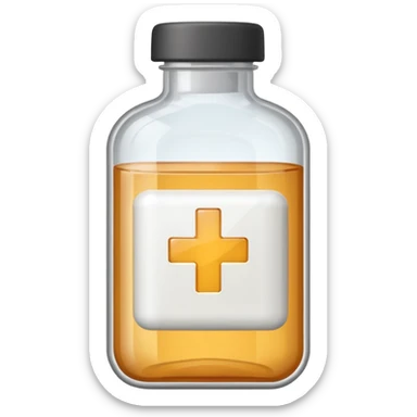 medicine bottle in case in nutral colors sticker