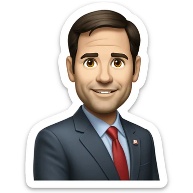 super realistic American politician Marco Rubio sticker