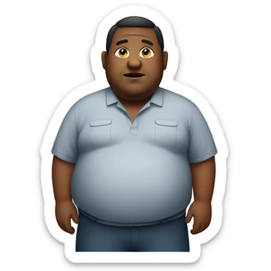 Fat person sticker
