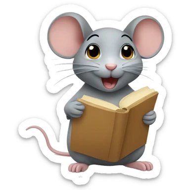 mouse learning russian sticker
