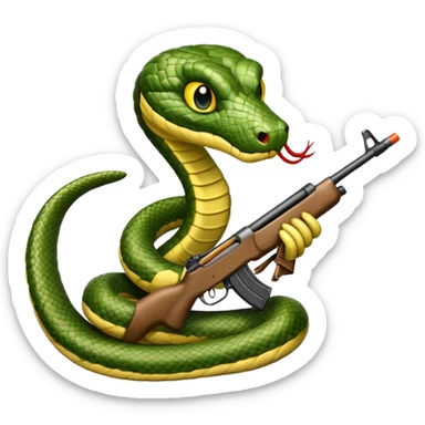 A snake sniper sticker