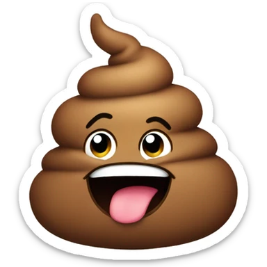 Happy poop sticker