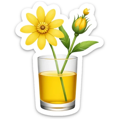 bitte ein bild von einem eistee mit papageiblumengeschmack sticker