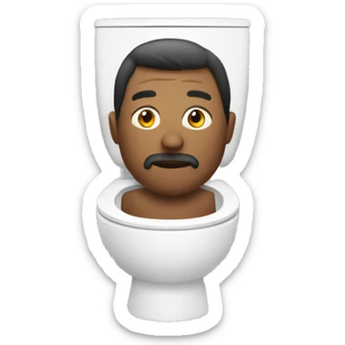 man in toilet sticker