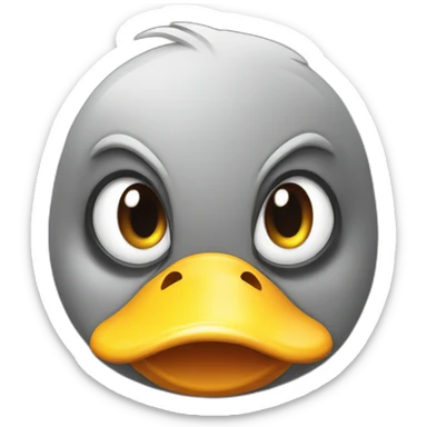 Angry duck sticker