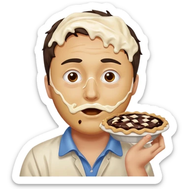 pie in the face sticker