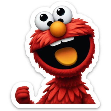 Elmo singing a song sticker