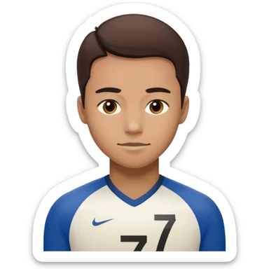 Number 7 Printed Athlete sticker