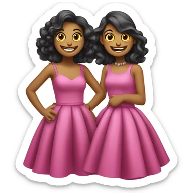dos chicas de fiesta sticker