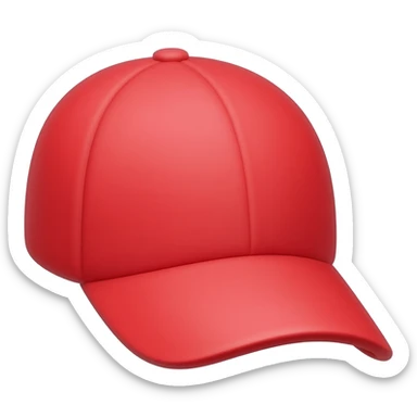 red baseball cap facing sideways like the blue on on ms teams sticker