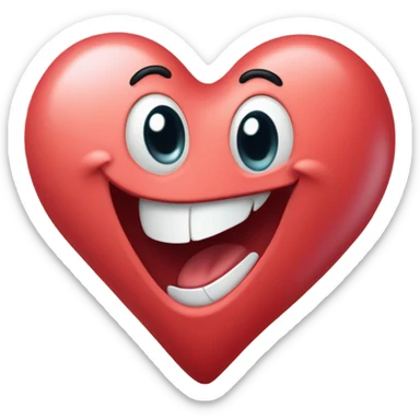 Happy heart sticker