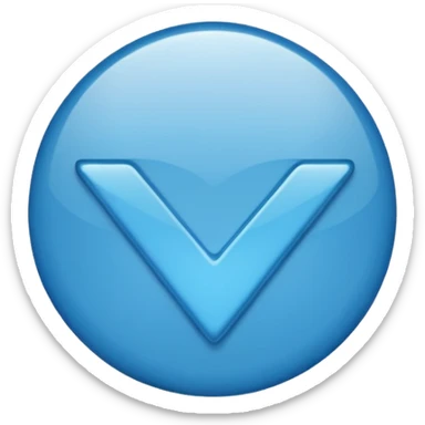 Blue verification checkmark emoji. sticker