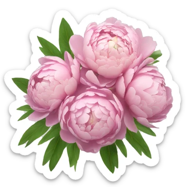 peonie flowers in a bouquet  sticker