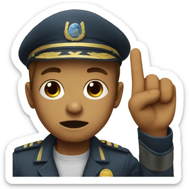 Cry face and salute sticker