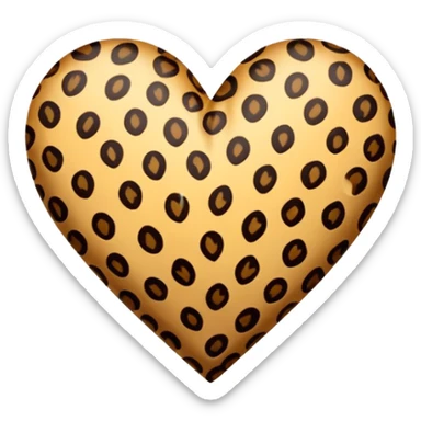realistic leopard print heart sticker