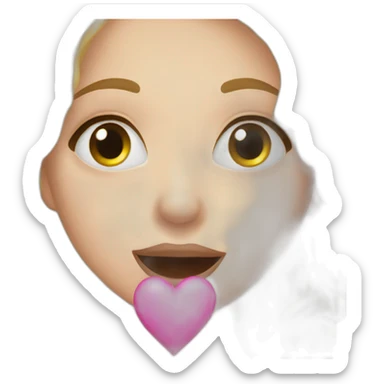 Blonde girl sending kisses sticker