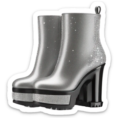 Swarovski platform boots sticker