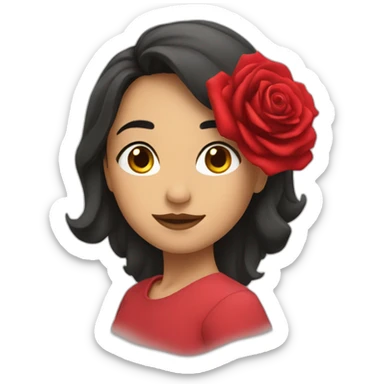 Rosa roja sticker