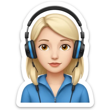 KULAKLIK TAKAN KADIN sticker