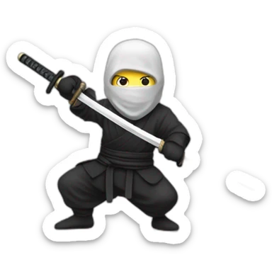 Un ninja avec un katana sticker