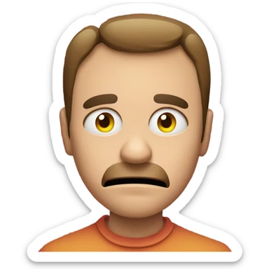 Angry face with hearts all around it sticker