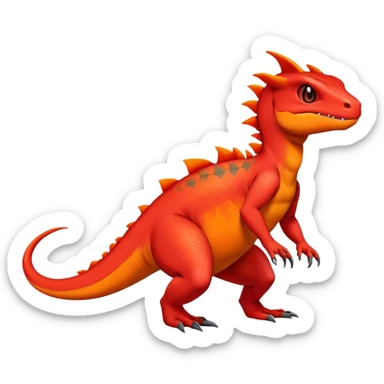 Guilmon-Salandit-Charmeleon-Fakémon-hybrid-creature (full body)  sticker
