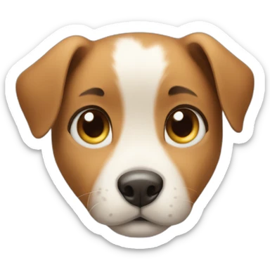 Puppy with the number 1 on its head sticker