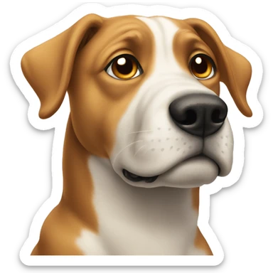 dog pleading face sticker