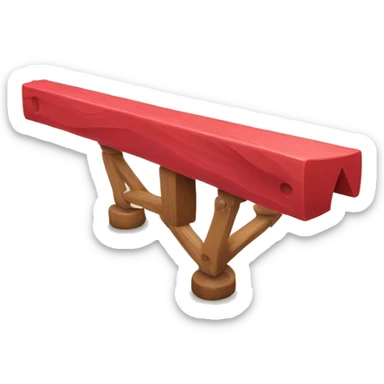 Rose red balance beam object x 1  sticker