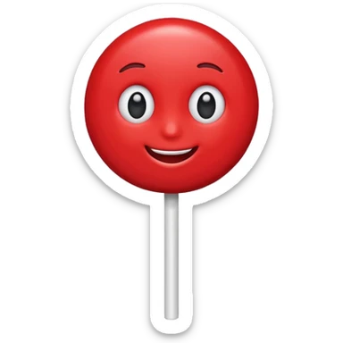 lollipop with eyes and mouth and personality sticker