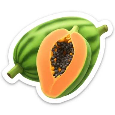 Realistic Papaya  sticker