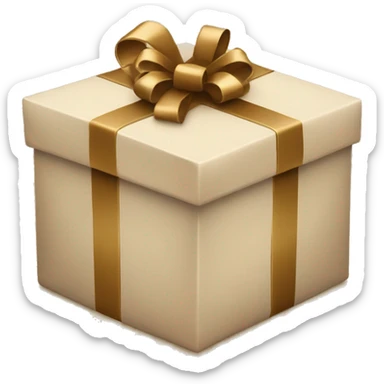 beige Christmas gift emoji sticker