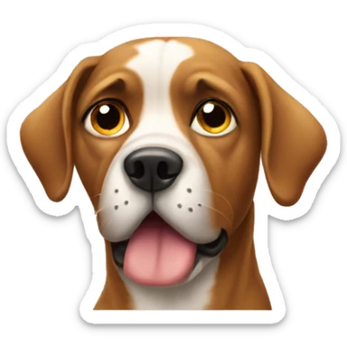 dog doing a side eye  sticker