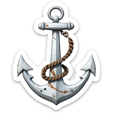 white anchor sticker