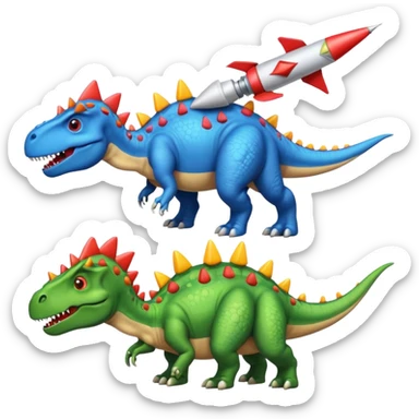 Dinosaurs with Rockets sticker