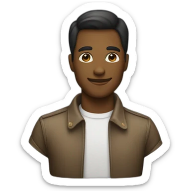 Stylish emoji with fairness sticker