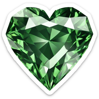 Heart shaped 56-carat green diamond sticker