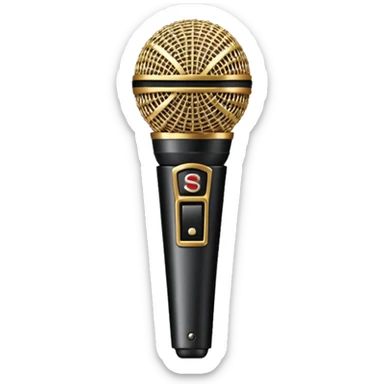 singer stage microphone sticker