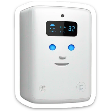 smart home ai system men install sticker