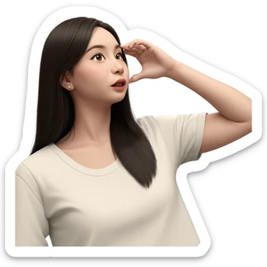 realistic portrait of a girl sticker