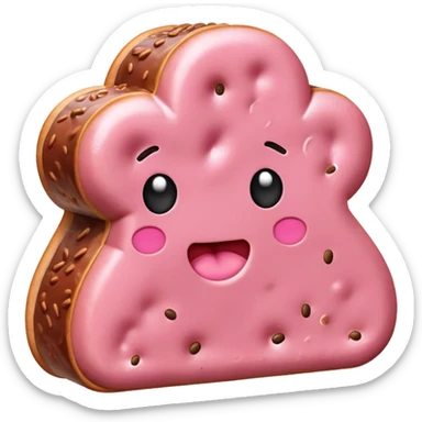 kawaii poop EMOJI made of SPAM MEAT sticker