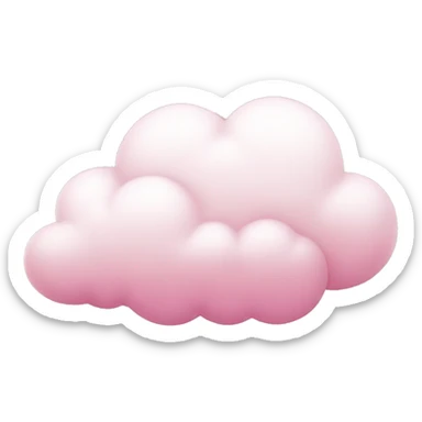 pink white cloud sticker