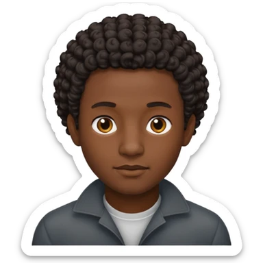 a black guy with shortscurls sticker