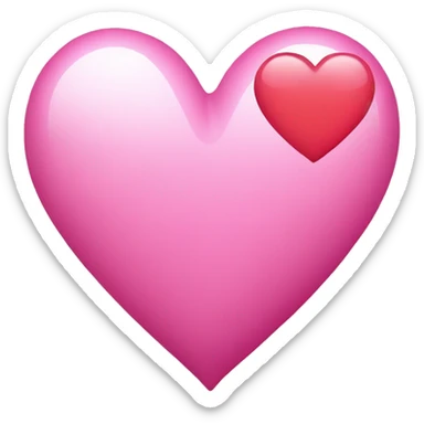 Pink heart with initial M and S in it  sticker