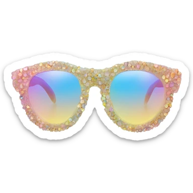 opal Crystal gemstone covered sunglasses sticker