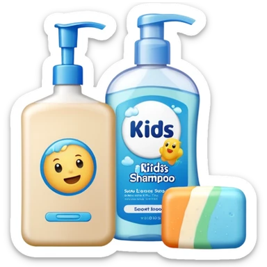 Soap and kids shampoo sticker