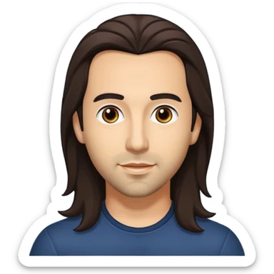 Howie Dorough with dark brown long hair sticker
