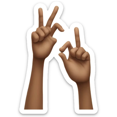 hand gestures mirrored opposite way sticker