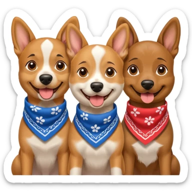 three dogs at the music festival sticker