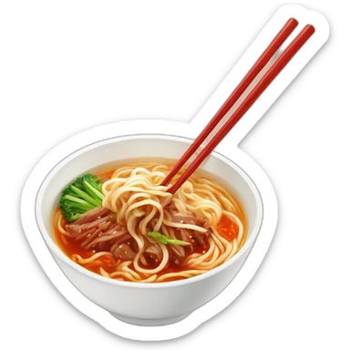 Lanzhou beef noodle with spicy oil sticker